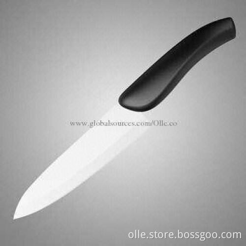 6-inch Kitchen Black Blade Ceramic Knife, 35-42° Cutting Edge Angle